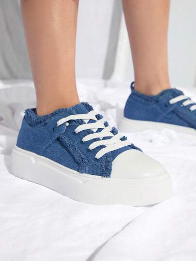 أحذية تزلج نسائية برباط أمامي بلونين، أحذية رياضية خارجية أحذية رياضية كاجوال