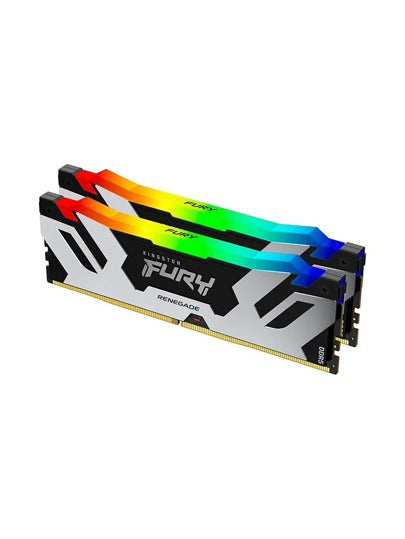 KINGSTON ذاكرة كينغستون فيوري رينيجاد DDR5 ذات الصمامات الباعثة للضوء RGB ذات سرعة 6400 ميجا هرتز 16 جيجابايت * 2 لمعالج LGA 1700 XMP 3.0 لألواح أم لألعاب AMD RAM سعة 16 جيجابايت * 2