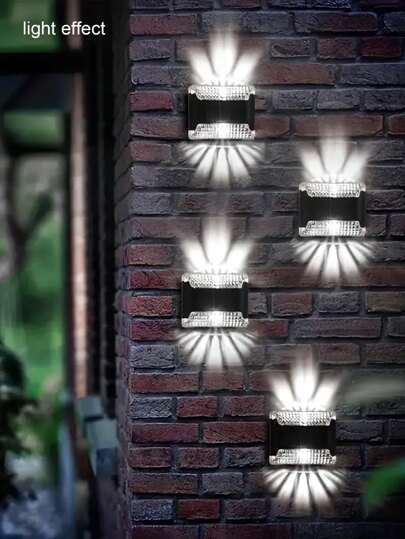 إضاءة حائطية تعمل بالطاقة الشمسية، إضاءة حديقة خارجية ليلية لاستخدام المنزل، مضادة للماء إضاءة لأعلى وأسفل، تُشغّل بواسطة محول ،لوحة زخرفية عامة