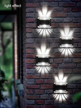 إضاءة حائطية تعمل بالطاقة الشمسية، إضاءة حديقة خارجية ليلية لاستخدام المنزل، مضادة للماء إضاءة لأعلى وأسفل، تُشغّل بواسطة محول ،لوحة زخرفية عامة