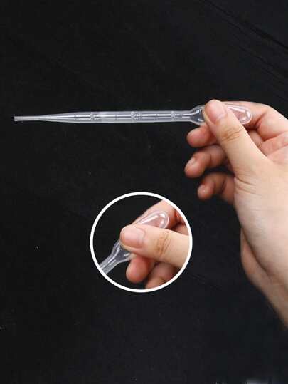 أدوات مكتبية ومدرسية مجموعة من 10 قطع بخاخ بلاستيكي شفاف سعة 3 مل مع مقياس مناسبة للتعليم في الطفولة المبكرة / المختبر العلمي للمدارس الابتدائية ، إبر البخاخ التي يمكن التخلص منها