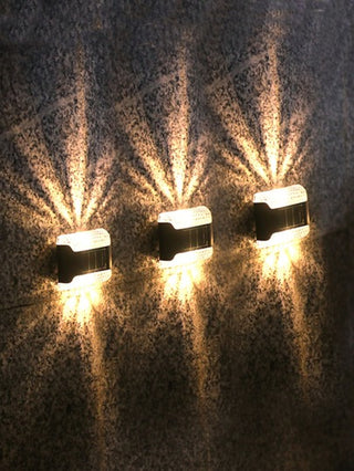 ضوء الحائط العامل بالطاقة الشمسية، إضاءة ليلية صغيرة للحدائق والممرات والأبواب، مقاوم للماء مع إضاءة لأعلى وأسفل، تعمل بالمحول، إضاءة حائطية عصرية عامة