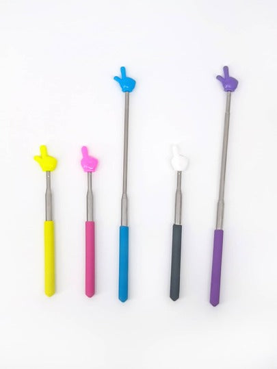 أدوات مكتبية ومدرسية عصا مدرسية تعليمية ممتدة مصنوعة من الفولاذ المقاوم للصدأ قطعة واحدة, عصا تمددية قابلة للسحب تليسكوبية للفصول الدراسية والمنزل