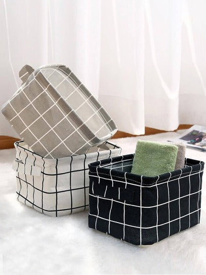 سلة غسيل قطعة واحدة ، سلة تخزين على المكتب لحفظ الأشياء المتنوعة وعلب تنظيم المستلزمات والكتب والمستحضرات والملابس الداخلية والقرطاسية ، سلة غسيل للعودة إلى المدرسة