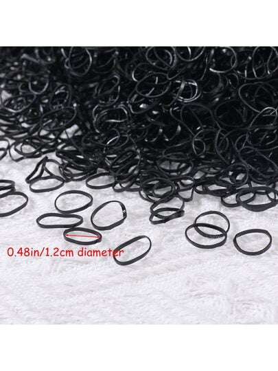 500 حلقة شعر مطاطية صغيرة يمكن التخلص منها للاستخدام اليومي للفتيات
