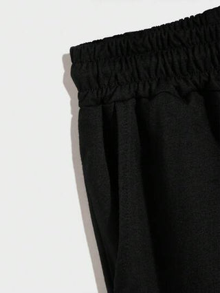 Manfinity Homme طقم قصير رجالي ذو خصر مربوط من 3 قطع، شورتات بسيطة كاجوال، هدية للزوج أو الحبيب