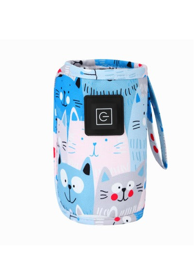 حقيبة عازلة لزجاجة الحليب قابلة للضبط على 3 إعدادات بتصميم كرتوني لحاملي الأطفال، للاستخدام المنزلي والخارجي المتنقل
