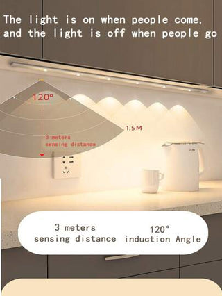 أضواء Led زخرفية بحساس الحركة وألوان متعددة للخزائن والخزائن الملابس والكشف عن الحركة البشرية
