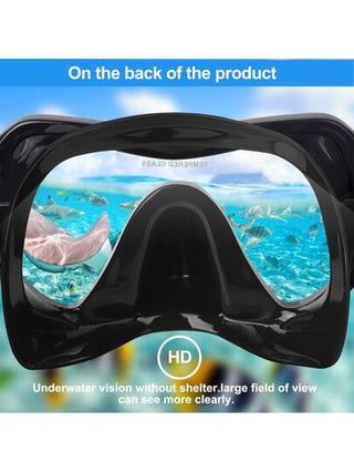 JoyMaySun قناع غطاء علوي جاف بانورامي للغوص مزود بزجاج مقوى ومعدات قناع غوص احترافية مع أنبوب تنفس للغوص ،الغطس بالأنبوب وتدريب السباحة, مكون من قطعة واحدة