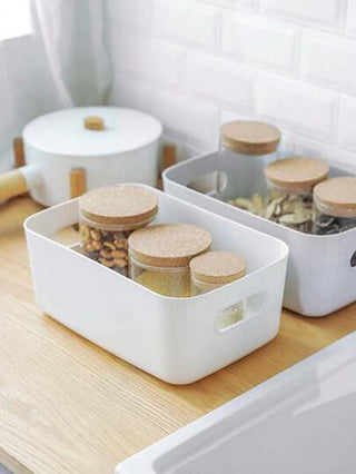 صندوق تخزين المطبخ 1قطعة مع حامل تخزين الخضروات, مقبض, ومساحة لزجاجات التوابل والجرار