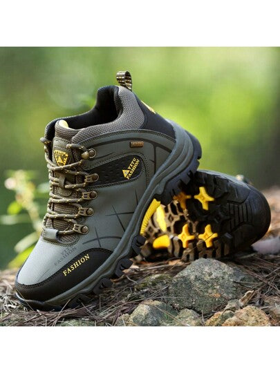 2024 بوت رجالية عالية الأعلى من جلد البولي يوريثان جديدة، بوت تنزه كبيرة المقاس مضادة للإنزلاق، بوت رياضية خارجية مريحة للرجال مع ربطة شريط