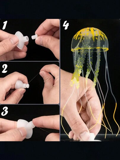 قطعة واحدة من الزينة التزيينية للأحواض المائية للجليد الصناعي المضيء من السيليكون