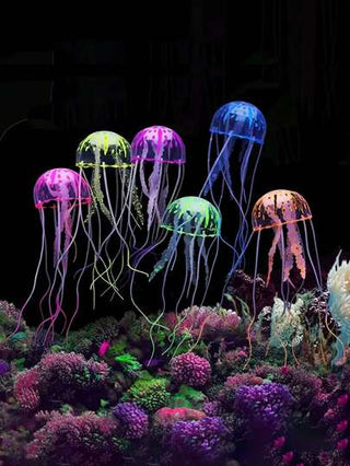 قطعة واحدة من الزينة التزيينية للأحواض المائية للجليد الصناعي المضيء من السيليكون