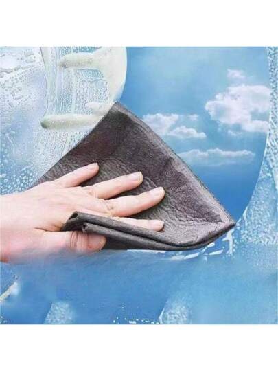 5 قطع أقمشة تنظيف زجاجية من الألياف الصغيرة المخفية ،تنظيف النوافذ والمرايا بدون تراكم الغبار، مقاس 19*24 سم