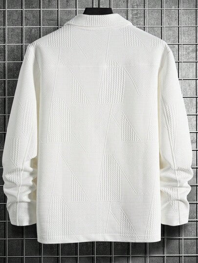 Manfinity Homme جاكيت ذات أزرار أمامية بدون تي شيرت للرجال، جاكيت خفيفة، سادة، زوج، كم طويل، عمل