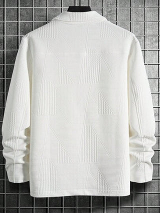 Manfinity Homme جاكيت ذات أزرار أمامية بدون تي شيرت للرجال، جاكيت خفيفة، سادة، زوج، كم طويل، عمل