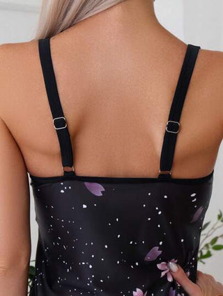 طقم تانكيني حريمي Swim شورت تانكيني بطبعة زهور شاطئية صيفية
