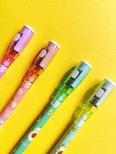 2/5/20 قطعة قلم تحديد وإبراز خفي فلورسنتي سحري، يضيء في الظلام (طبعات عشوائية)