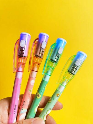 2/5/20 قطعة قلم تحديد وإبراز خفي فلورسنتي سحري، يضيء في الظلام (طبعات عشوائية)