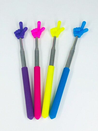 أدوات مكتبية ومدرسية 1 قطعة عصا تأشير تلسكوبية من الفولاذ المقاوم للصدأ للأطفال للقراءة والتدريس والاستخدام على السبورة