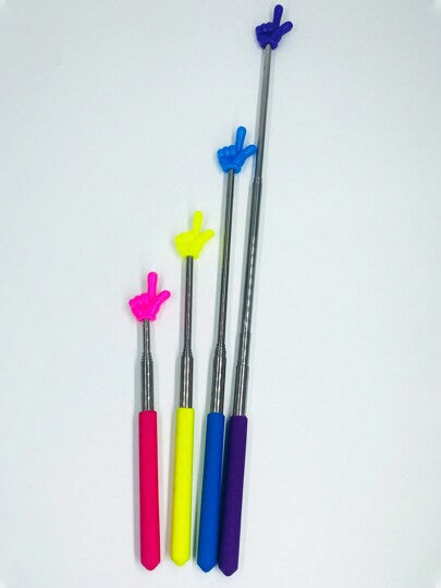 أدوات مكتبية ومدرسية 1 قطعة عصا تأشير تلسكوبية من الفولاذ المقاوم للصدأ للأطفال للقراءة والتدريس والاستخدام على السبورة