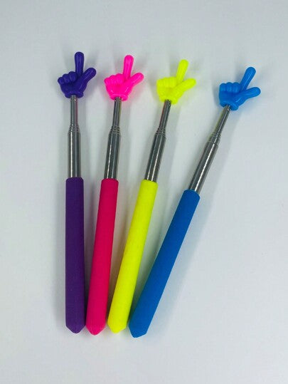 أدوات مكتبية ومدرسية 1 قطعة عصا تأشير تلسكوبية من الفولاذ المقاوم للصدأ للأطفال للقراءة والتدريس والاستخدام على السبورة