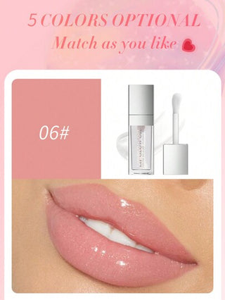 HelloKiss زيت شفاه شفاف ،غلوس مرطب طويل الأمد ملون بلسم الشفاه الغير لزج ينعش شفاه جافة ،زيت عناية شفاف للشفاه (نعناع)