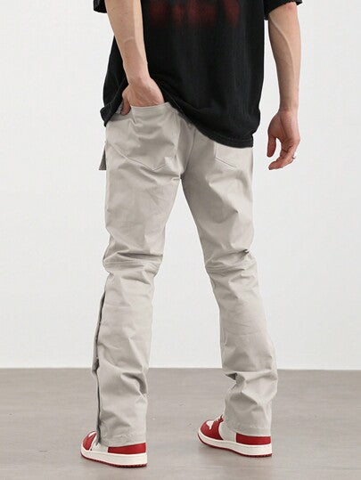 Manfinity EMRG بنطلون جيب جانبي قلاب للرجال