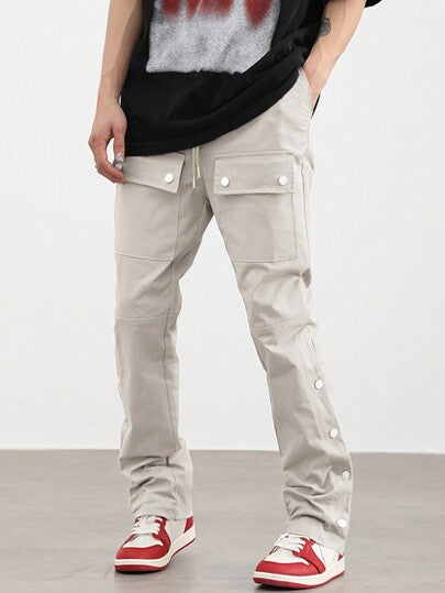 Manfinity EMRG بنطلون جيب جانبي قلاب للرجال