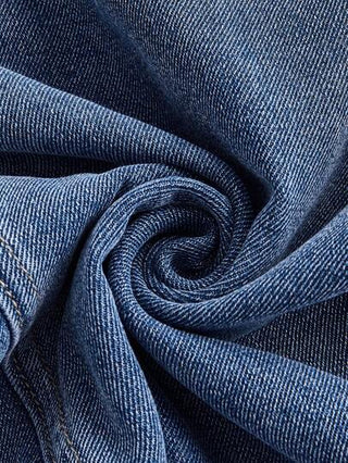 EZwear تنورة دنيم ممزق حافة غير متماثل