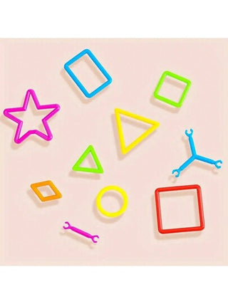 200 قطعة مجموعة ألعاب البناء، مكعبات البناء متعددة الأشكال، طقم ألغاز تعليمية هندسية ثلاثية الأبعاد، طقم توصيل إبداعي متداخل (الألوان والأشكال عشوائية). ديكور غرفة