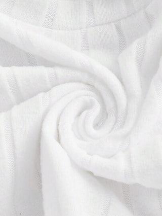 EZwear قميص قصير الأكمام وضيق بياقة مفتوحة متقاطعة ذو حافة جريئة ومصنوع من قماش أبيض عريض وقطني للصيف