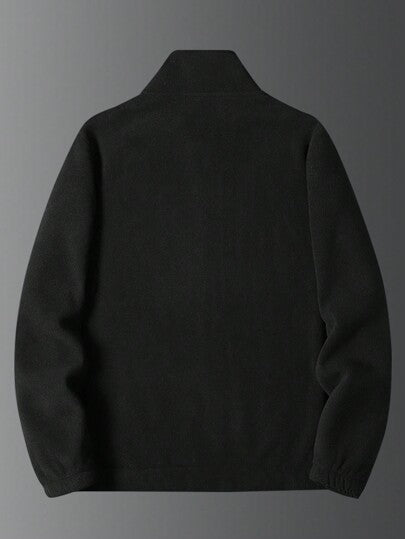 جاكيت تفاصيل مرقع بعبارة بطباعة تيدي للرجال