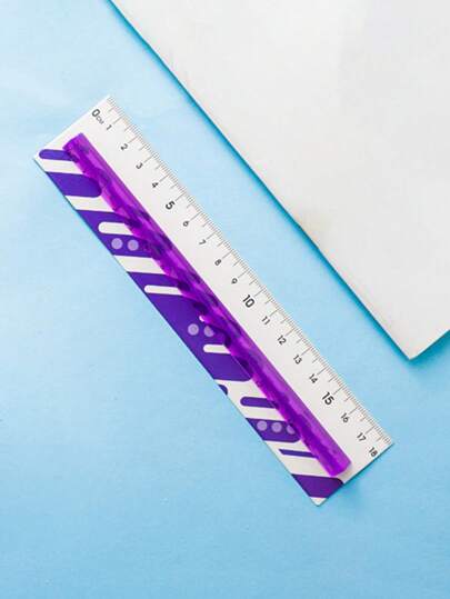 أدوات مكتبية ومدرسية أداة قرطاسية بمقياس مدرج ثلاثي الأبعاد بطراز غير مؤشر، مسطرة شفافة مثلثة متعددة الوظائف قطعة واحدة