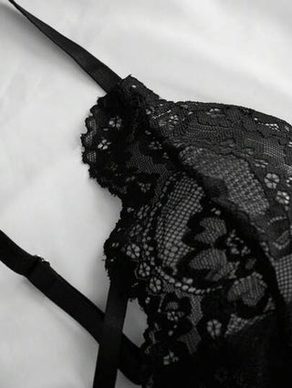 لانجيري حريمي Classic Sexy ملابس داخلية تيدي جسدي منضد الخلف بنمط التقوس الدانتيل الزهري