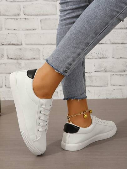 للنساء كاجوال حذاء رياضي , الجديد موضة أبيض حذاء رياضي , كل المطابقة للنساء أحذية مسطحة