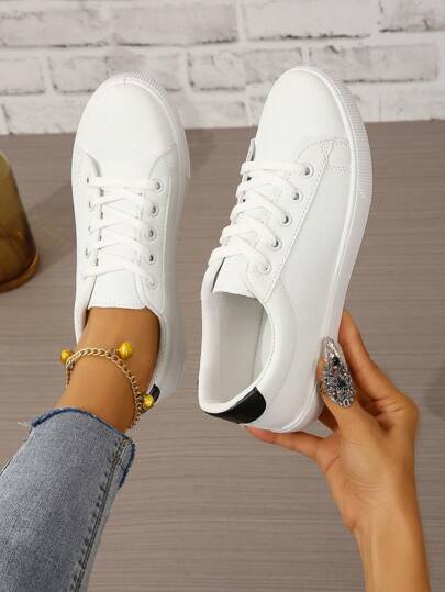 للنساء كاجوال حذاء رياضي , الجديد موضة أبيض حذاء رياضي , كل المطابقة للنساء أحذية مسطحة