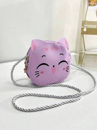 حقيبة كتف مصغرة لطيفة من الجلد الصناعي بسحاب للنساء الصغيرات قطعة واحدة تناسب الاستخدام اليومي طوال الأشهر