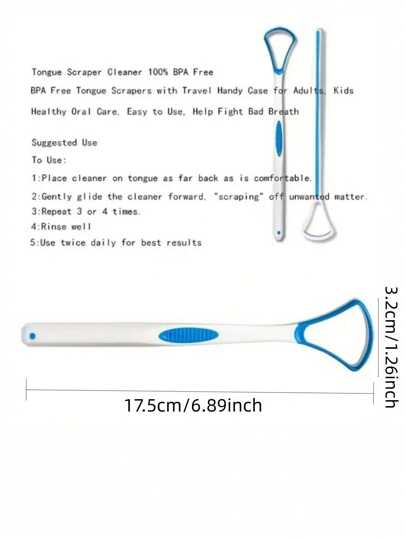 قطعة واحدة مجانية من منظف مكشطة اللسان: احصل على عناية صحية بالفم، وحارب رائحة الفم الكريهة واستمتع بسهولة الاستخدام مع حقيبة سهلة الاستخدام للسفر!