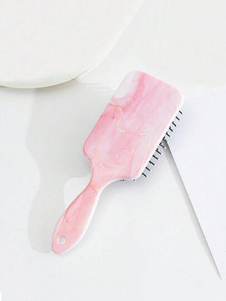1 قطعة مشط تصفيف شعر مضاد للكهرباء الساكنة على طراز Ins مع فرشاة شعر وسادة هوائية مرنة ، فرشاة فك تشابك للشعر الرطب والجاف ، مناسبة للاستخدام المنزلي والسفر ، ملحقات باللون الوردي