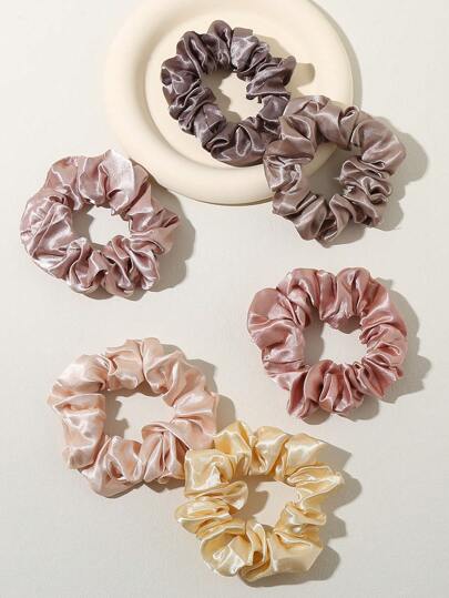 12 قطعة أربطة شعر نسائية ملونة بألوان سادة، بأحجام مختلفة، أربطة شعر سهلة، أربطة شعر من نوع الدوبامين