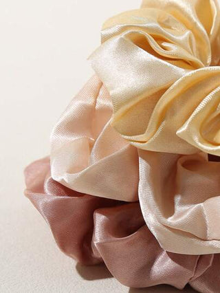 12 قطعة أربطة شعر نسائية ملونة بألوان سادة، بأحجام مختلفة، أربطة شعر سهلة، أربطة شعر من نوع الدوبامين