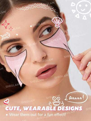 SHEGLAM ملصقات ظلال العيون من مجموعة So Long Fallout Mermaid Eyeshadow وكحل العيون وماسكارا ومكياج عيون سهل وختم واستنسل وأداة تجميل عيد الأب التخرج عيد الميلاد العطلة الربيع الصيف Y2K فاخر أزياء مكياج مستحضرات التجميل حفل شاطئ سفر تخييم في الهواء...
