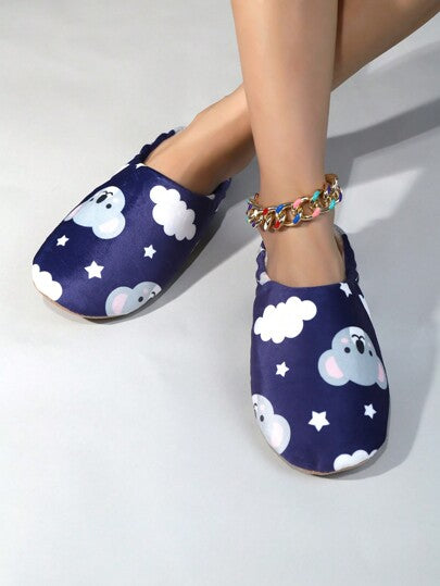 شباشب غرفة نوم كوالا للسيدات على طراز الكلية، شبشب منزلي من القطيفة الناعمة من الأسفل