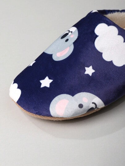 شباشب غرفة نوم كوالا للسيدات على طراز الكلية، شبشب منزلي من القطيفة الناعمة من الأسفل