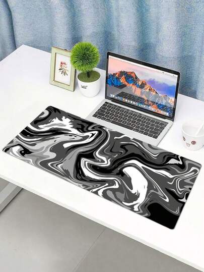 1 قطعة حصيرة فأرة للألعاب ضد الانزلاق بنقشة مقسمة اللون، متوفرة بـ4أحجام