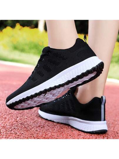 أحذية رياضية للسيدات، كاجوال، تنفس بشبك ناعم القاع، أحذية جري رياضية، بالجملة للربيع/الخريف، مقاسات كبيرة