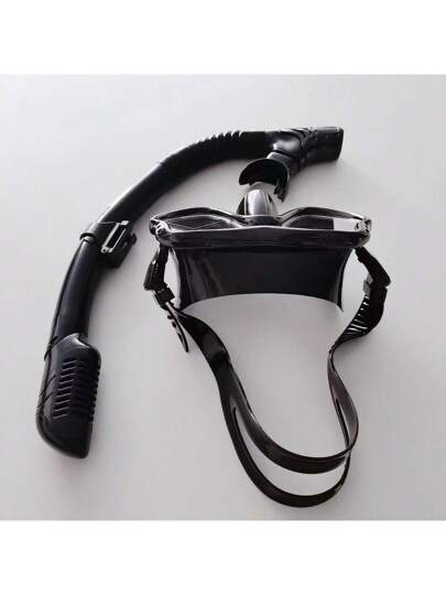 مجموعة واحدة من معدات الغطس للبالغين، بما في ذلك قناع الغطس وأنبوب التنفس ونظارات السباحة المصنوعة من الزجاج المقسى وقناع الغطس لكامل الوجه للغوص