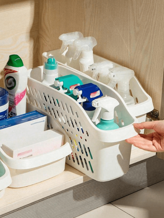 1 سلة تخزين للمطبخ، صندوق تنظيم ضيق للخزانة تحت المغسلة مع عجلات، رف توابل، رف خزانة، درج عداد المطبخ، صندوق تنظيم بلاستيكي