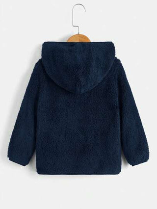 SHEIN جاكيت تيدي سستة قبعة ولد طفل